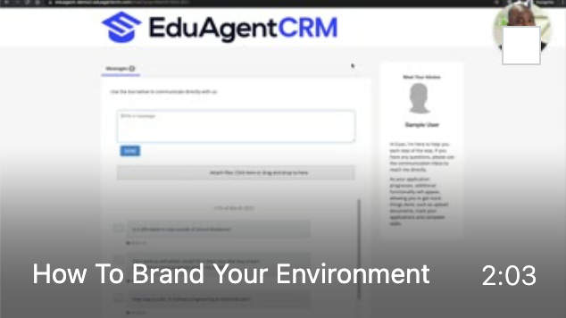 EduagentCRM - how to brand your crm